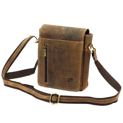 Klasyczna męska skórzana saszetka na ramię 