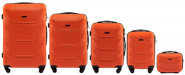Zestaw 5 walizek WINGS 147 Pomarańczowy