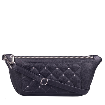 Torebka damska skórzana KEMER R413 Czarna