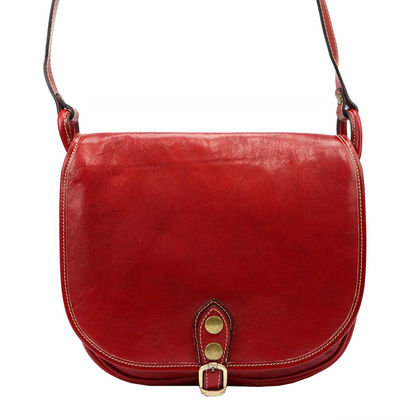 Skórzana torebka, listonoszka 8863 brąz 