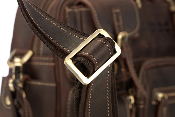 Torba skórzana na laptop 15,6" KEMER VOOC XC1 Czekoladowy brąz