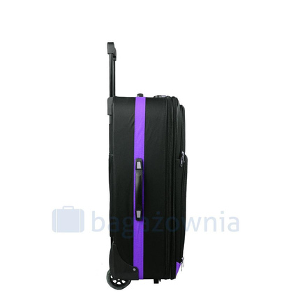 Średnia walizka PELLUCCI RGL 652 M Czarny / Fioletowy