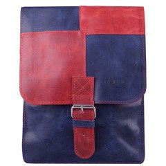 Torba skórzana na ramię KEMER CH 1105 Granat / Czerwony - min. zamówienie 20 / 50 / 100 szt.