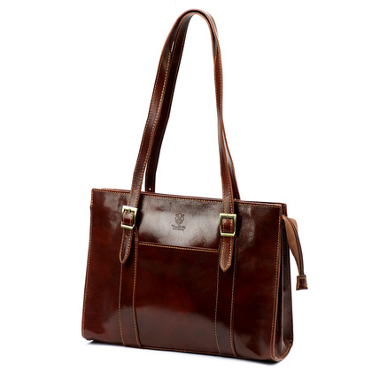 Klasyczna damska torebka, skóra naturalna, 54