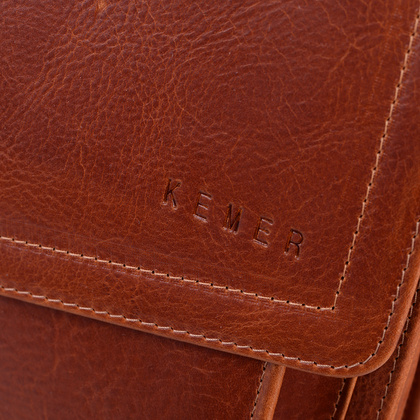 Teczka męska skórzana KEMER B 621/J Jasny Brąz