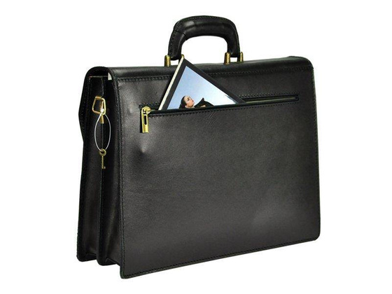 Teczka skórzana KEMER 819-2 Czarny / Czerwony