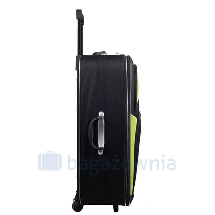Duża walizka PELLUCCI RGL 773 L Czarno Zielona