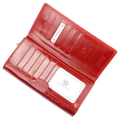 Duży portfel damski, naturalna skóra licowa 