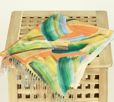 Szalik apaszka zielona do sukienki MAZZINI - min. zamówienie 20 / 50 / 100 szt.