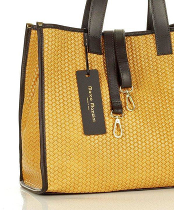 Torba damska skórzany kuferek handbag - MARCO MAZZINI jasny camel - min. zamówienie 20 / 50 / 100 szt.