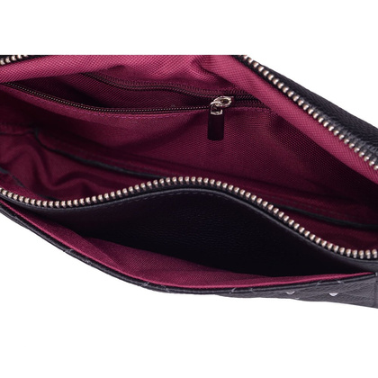 Torebka damska skórzana KEMER R413 Czarna