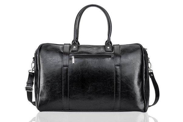 Torba podróżna skórzana KEMER SOLIER Hamilton Czarna - min. zamówienie 20 / 50 / 100 szt.