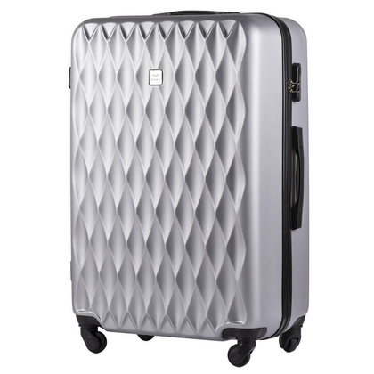 Duża walizka WINGS TD190 L Srebrna