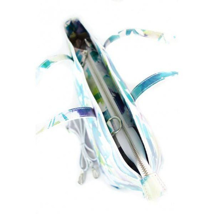 Włoska torba A4 Shopper Bag Vera Pelle Kwiaty SB689K4