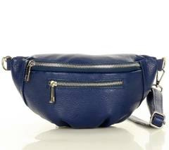 Listonoszka nerka torebka skórzana półksiężyc Italian style - Marco Mazzini granat - min. zamówienie 20 / 50 / 100 szt.