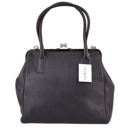 Torebka damska skórzana KEMER R 176 Czarna