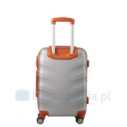 Mała walizka KEMER RGL EXCLUSIVE 6881 S Srebro brązowa