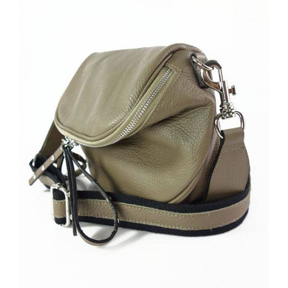 Listonoszka ,chlebak ,nerka Vera Pelle  szeroki pasek ,pojemna A5 Ciemny Beż  VP591TT2