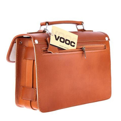 Stylowa torba kuferek KEMER VOOC Vintage P30 koniak