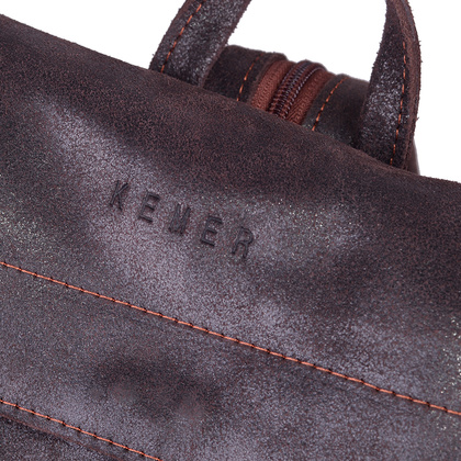 Plecak skórzany KEMER PL1601 Brązowy - min. zamówienie 20 / 50 / 100 szt.