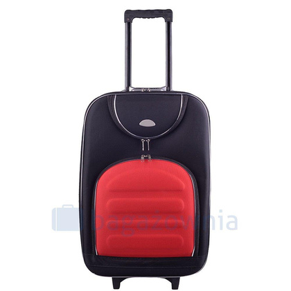 Duża walizka PELLUCCI RGL 801 L Czarno Czerwona