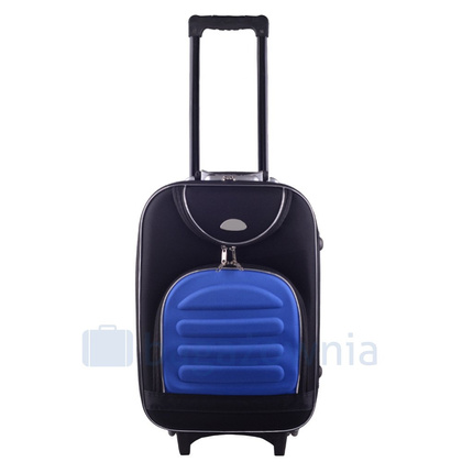 Mała kabinowa walizka PELLUCCI RGL 801 S Czarno Niebieska