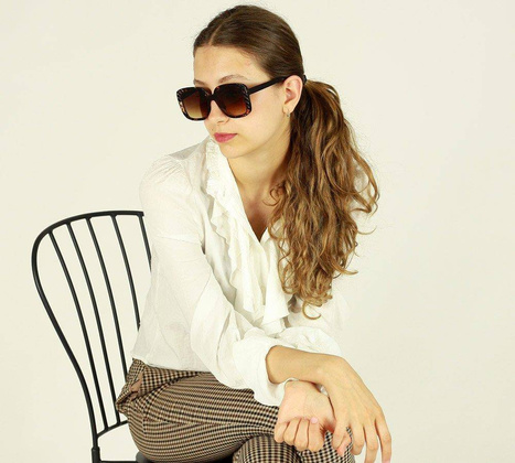 Oversizowe okulary przeciwsłoneczne MAZZINI SIMPLE BEAUTY brąz - min. zamówienie 20 / 50 / 100 szt.