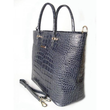 TOREBKI ALIGATOR GRAFIT WŁOSKA SKÓRA POJEMNA TECZKA KUFER A4  TA5044G2