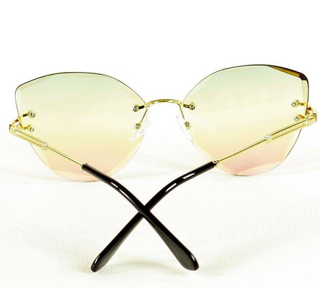 Okulary przeciwsłoneczne MAZZINI CAT EYE żółte - min. zamówienie 20 / 50 / 100 szt.