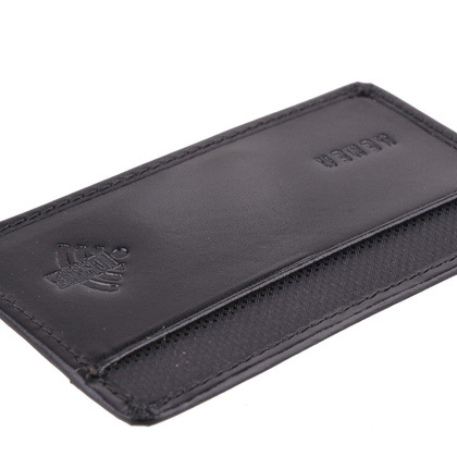 Etui na karty / wizytówki skórzane KEMER 309W-ID Czarne - min. zamówienie 20 / 50 / 100 szt.