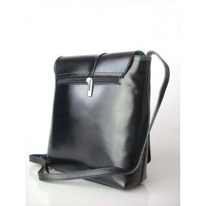 LISTONOSZKA MĘSKA MAŁA  SKÓRZANA  FLORENCE CZARNA  LM4N