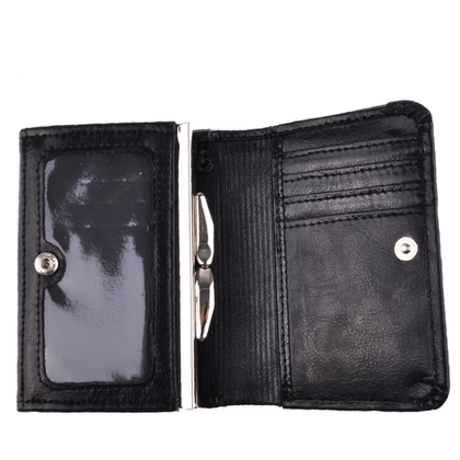 Portfel damski skórzany KEMER P11 Czarny - min. zamówienie 20 / 50 / 100 szt.