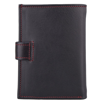 Portfel męski skórzany KEMER P4J LK Czarny / Czerwony - min. zamówienie 20 / 50 / 100 szt.