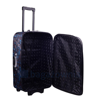 Mała kabinowa walizka PELLUCCI RGL 773 S Czarno Niebieska