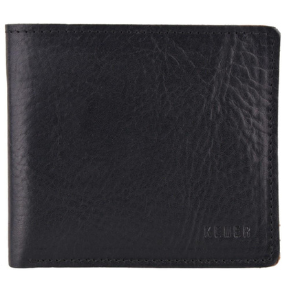 Portfel męski skórzany KEMER 331M/J Czarny / Jasny brąz - min. zamówienie 20 / 50 / 100 szt.