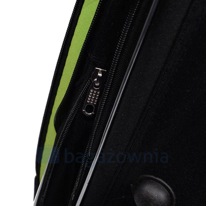 Mała kabinowa walizka PELLUCCI RGL 773 S Czarno Zielona