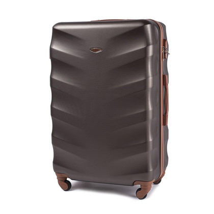Duża walizka WINGS 402 L Brązowa
