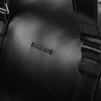 Torba podróżna za skóry naturalnej BRØDRENE smooth leather R20 czarny - min. zamówienie 20 / 50 / 100 szt.