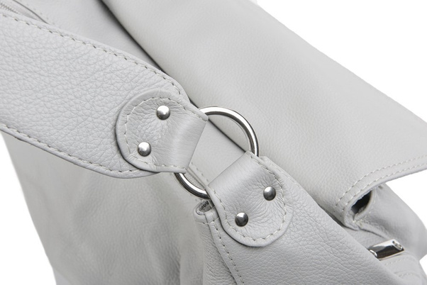 Torebka skórzana na ramię KEMER VOOC EP20 Szara