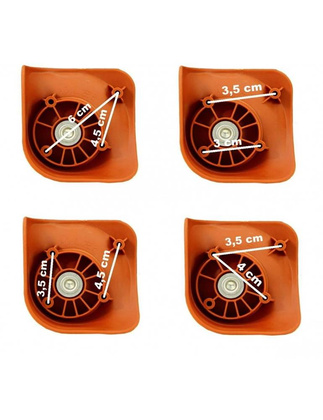 Podwójne Kółko Do Walizki Carbon M9 Część Czarne