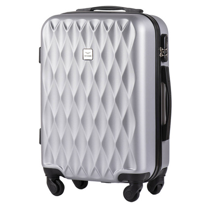 Mała kabinowa walizka WINGS TD190 S Srebrna
