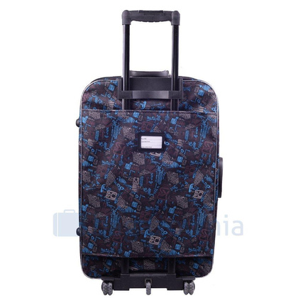 Mała kabinowa walizka PELLUCCI RGL 773 S Czarno Niebieska