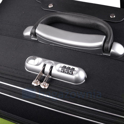 Duża walizka PELLUCCI RGL 773 L Czarno Zielona