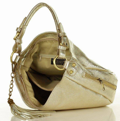 MARCO MAZZINI Miejska torebka skórzana sacco żłoty - min. zamówienie 20 / 50 / 100 szt.