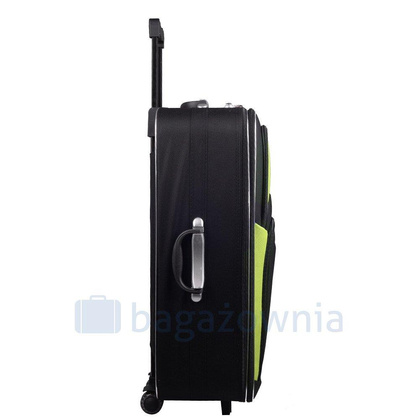 Mała kabinowa walizka PELLUCCI RGL 773 S Czarno Zielona