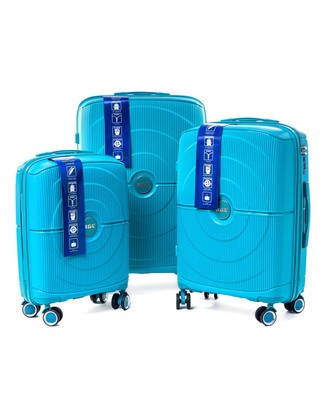 Zestaw 3 walizek KEMER RGL PP4  Lazurowy