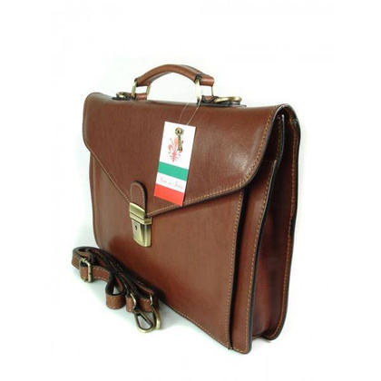 Teczka męska aktówka ,skóra naturalna  Brązowa TM33M