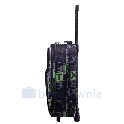 Duża walizka PELLUCCI RGL 773 L Czarno Zielona