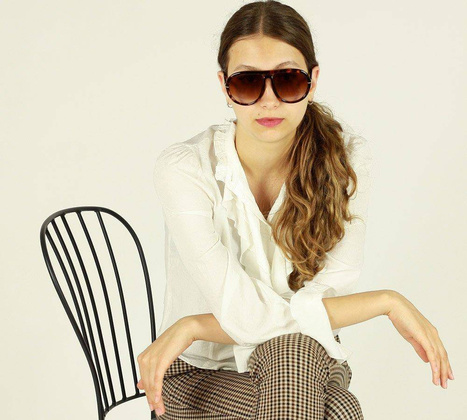 Luksusowe okulary przeciwsłoneczne MAZZINI ROUND FASHION brąz - min. zamówienie 20 / 50 / 100 szt.