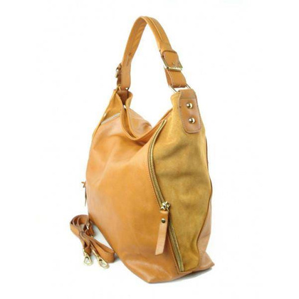 WOREK TOREBKA SKÓRZANA GENUINE LEATHER  A4  CAMEL W11C